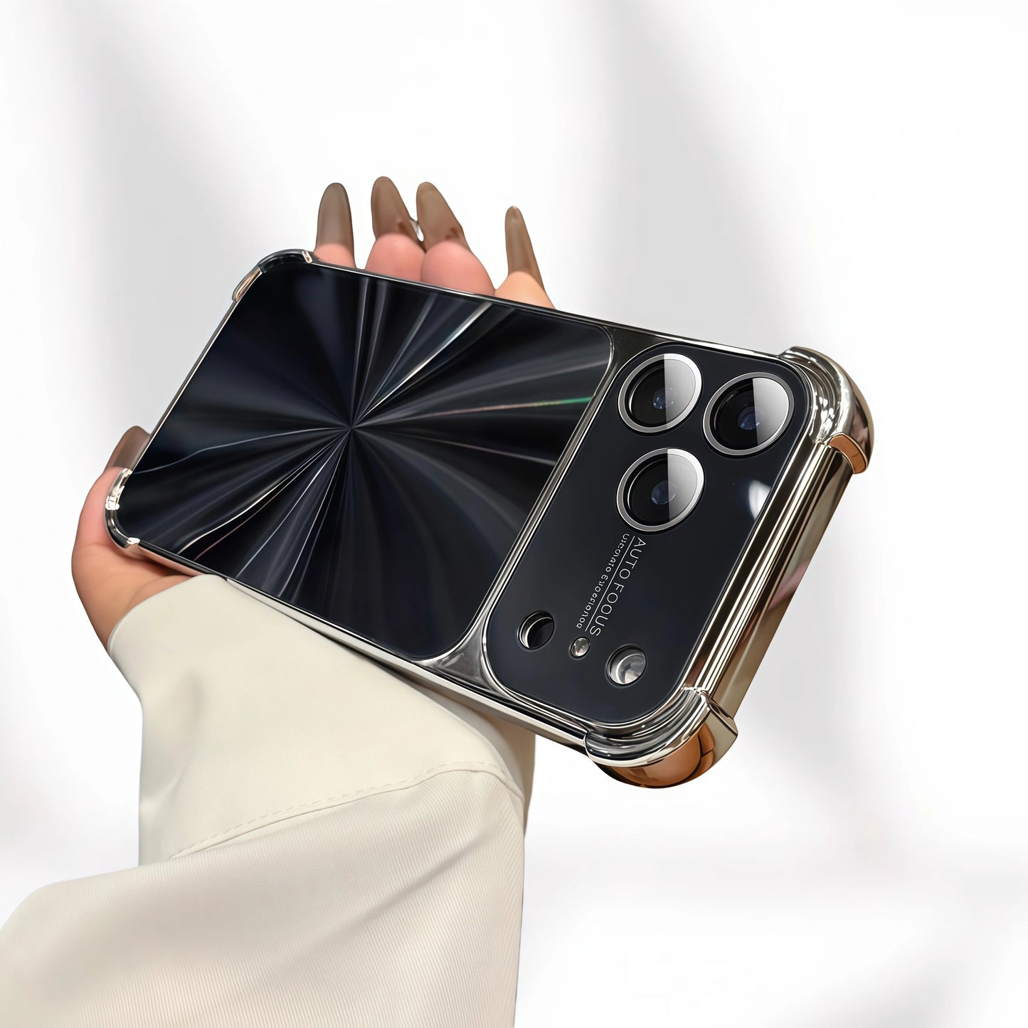 CD Gradient Shockproof iPhone 17 ProMax Case with Lens Protector