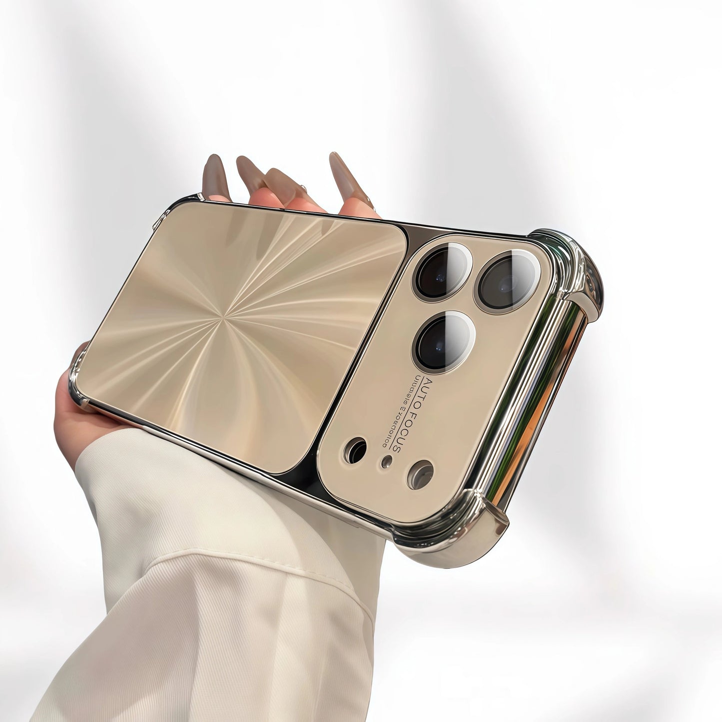 CD Gradient Shockproof iPhone 17 ProMax Case with Lens Protector